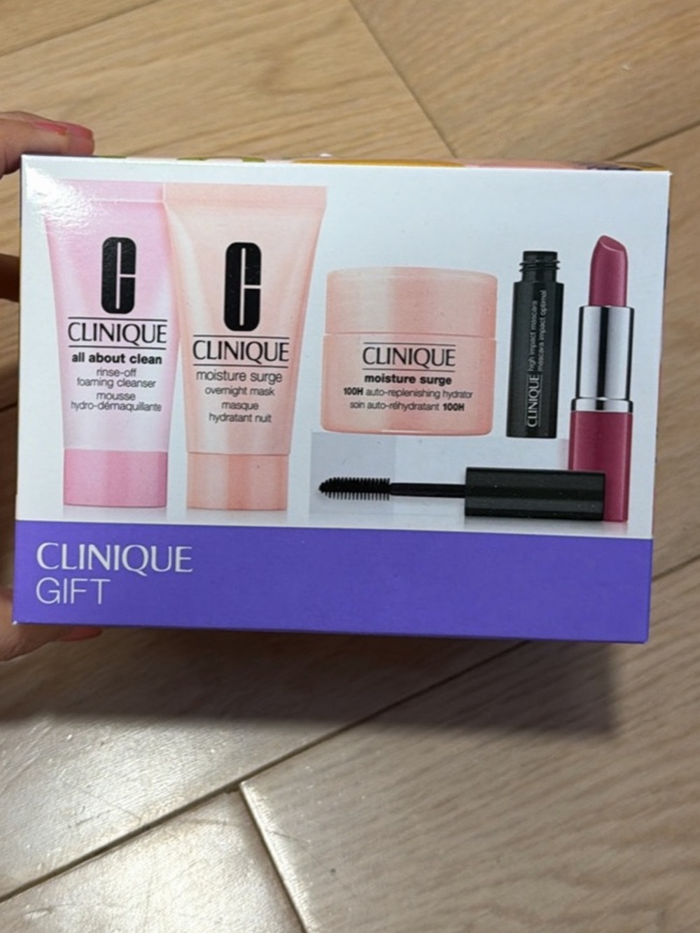 Clinique Gift Set with skincare and cosmetics